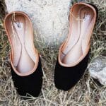 Casual Black Velvet Khussa For Daily Use