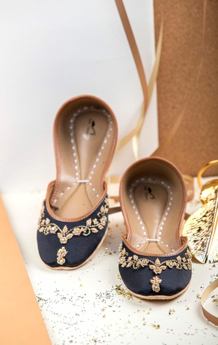 Black Hand Embellished Khussa-2255 - Image 3