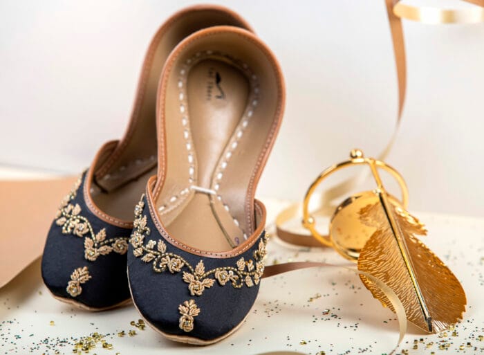 Black Hand Embellished Khussa-2255 - Image 4