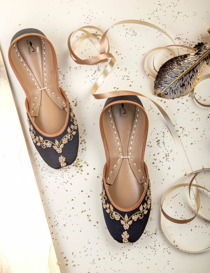 Black Hand Embellished Khussa-2255 - Image 6