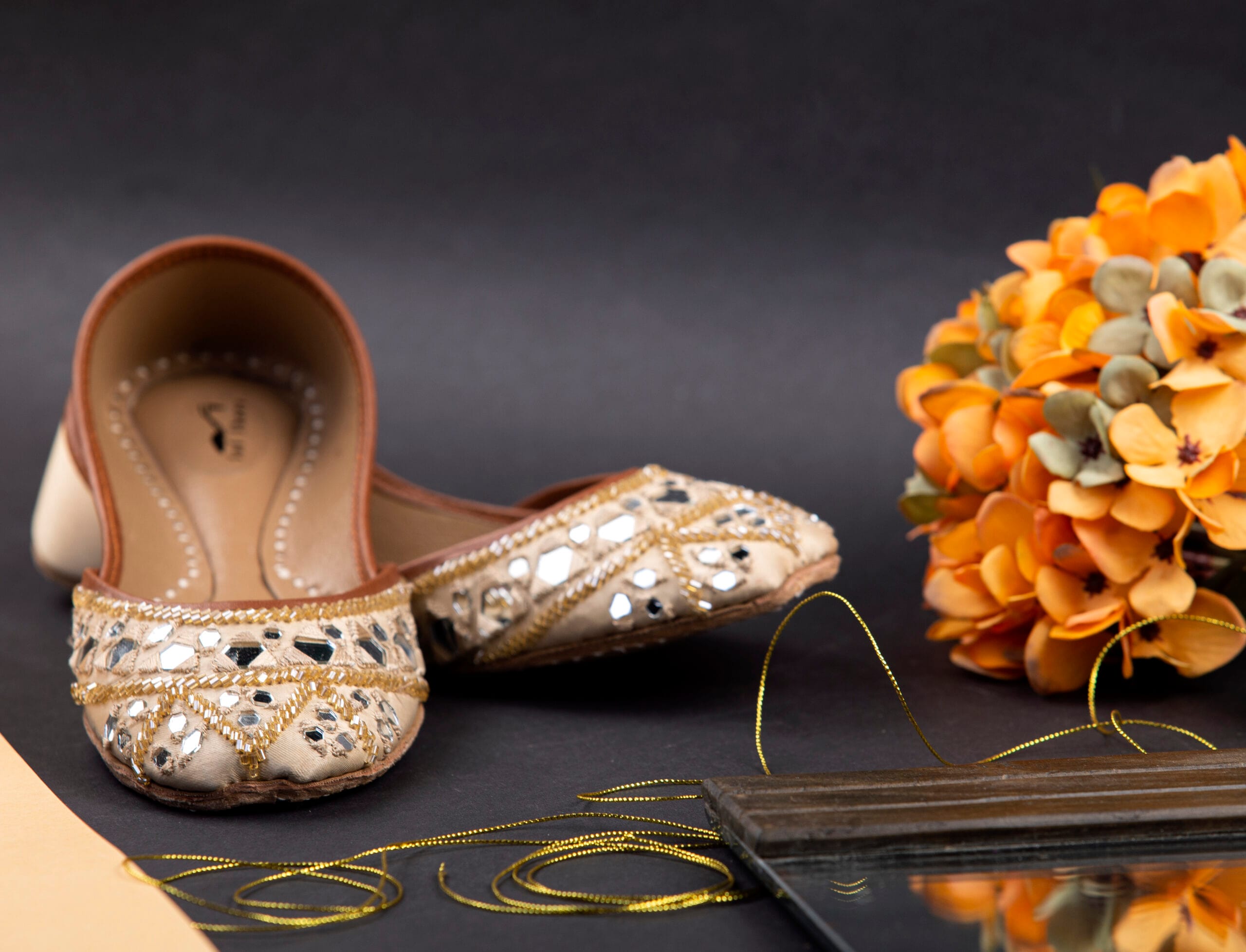 Golden Mirror Khussa Golden Mirror Khussa