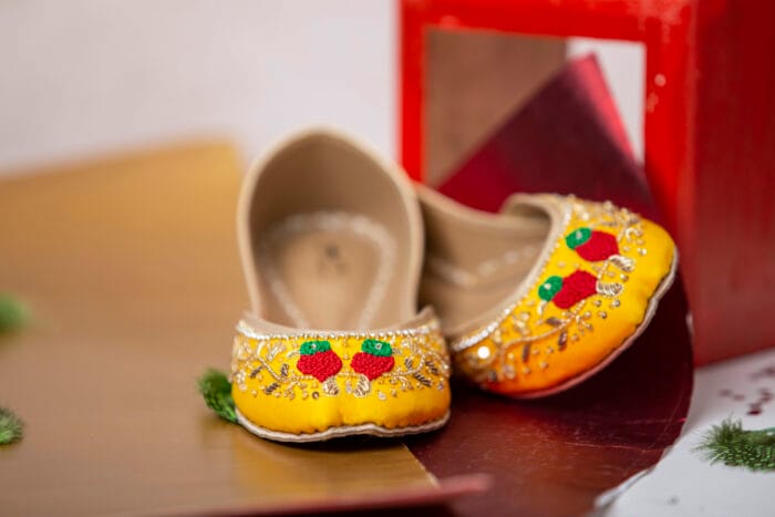 Yellow  Khussa With Parrot Serenity-Se-22 - Image 2