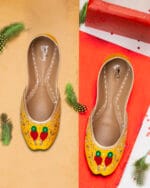 Yellow  Khussa With Parrot Serenity-Se-22 - Image 3