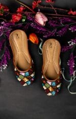 Mirage Marbled Khussa in Black - Image 3