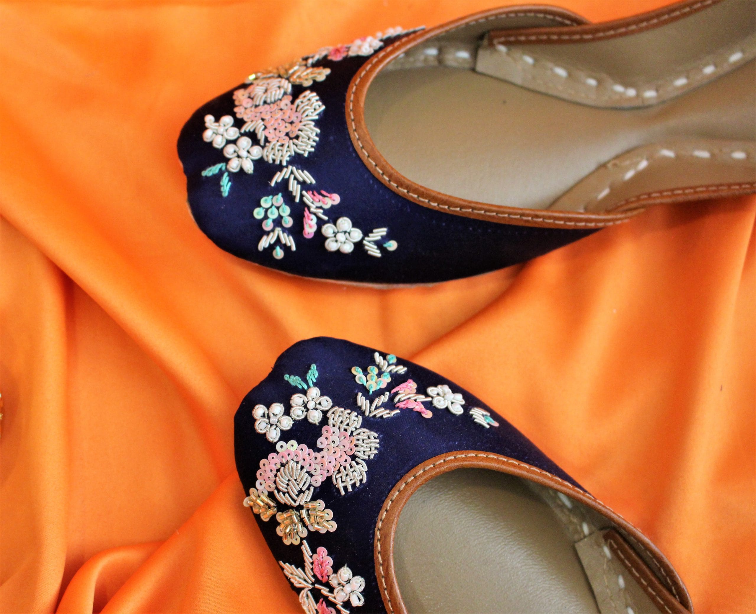 SE-02-Blue-scaled-1.jpg SE-02 Dark Blue khussa for her - Image 1