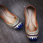 Blue Embridered Khussa