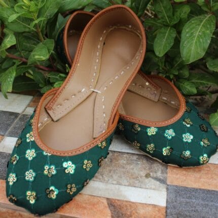 Casual Green Khussa By Snf