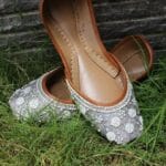 Silver Lining Grey Khussa for women