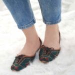 Laceups Green Khussa For Her