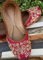 Starlight Maroon Embellished Khussa AM-01 - Image 2