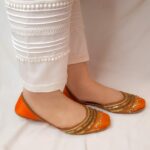 Orange Khussa For Her-2227