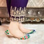 White Hand Painted Khussa-2305