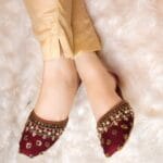 Maroon Khussa For Her-NW-2270