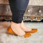 Mustard Embroidered Khussa - 2254