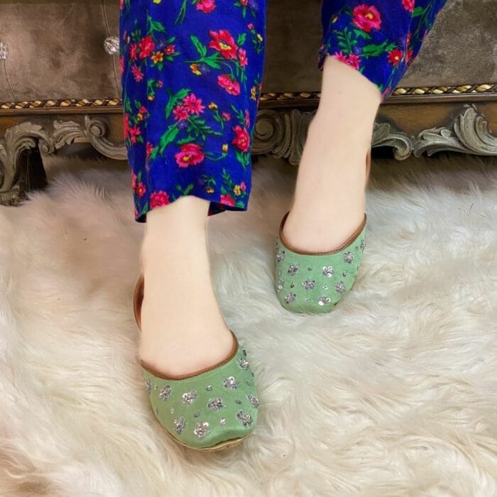 2353 L Green khussa for her - Image 2