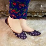 2352 Purple Embroidered Khussa