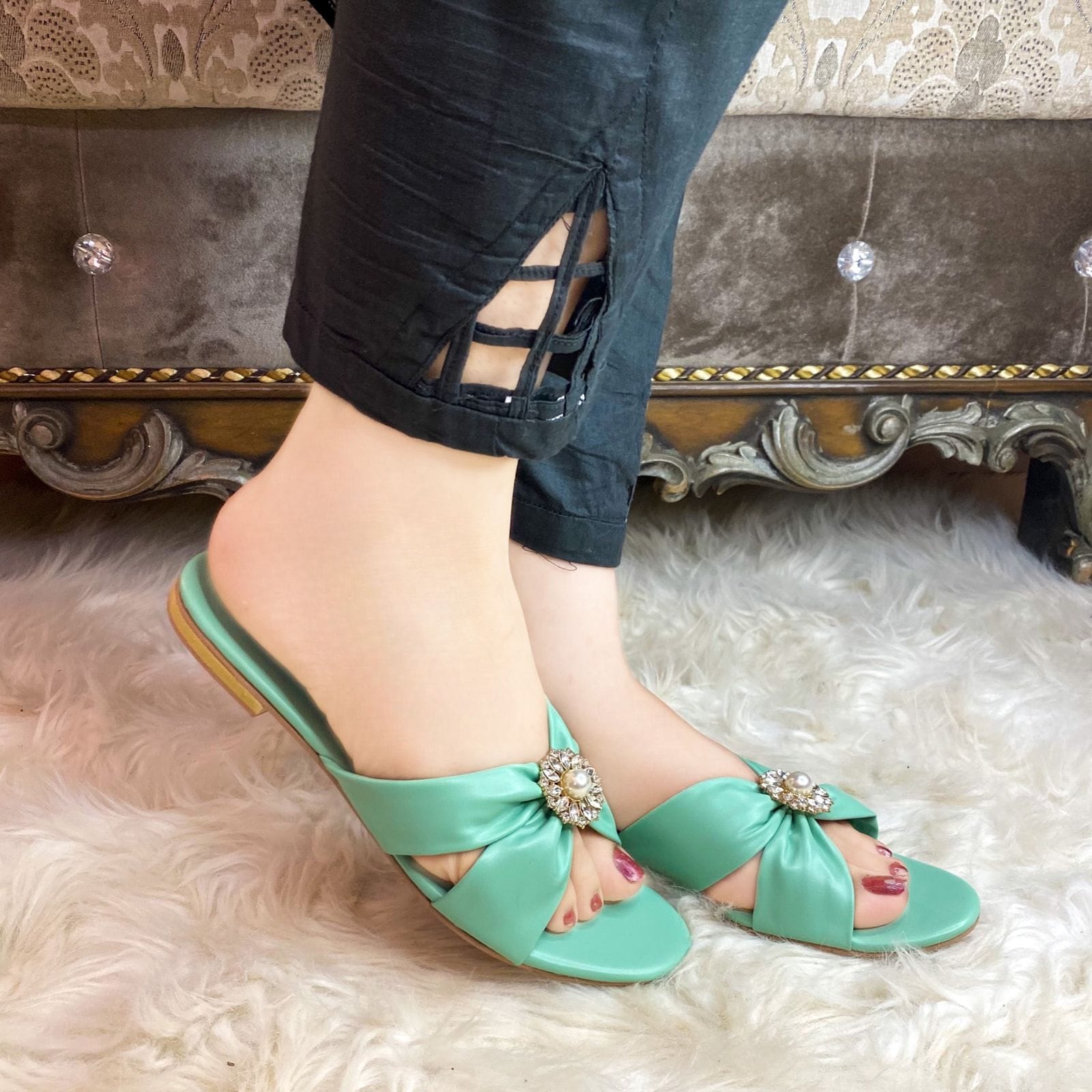 WhatsApp Image 2023-06-12 at 11.07.03 AM (2) Buckle Flats Sea Green-3274 - Image 1
