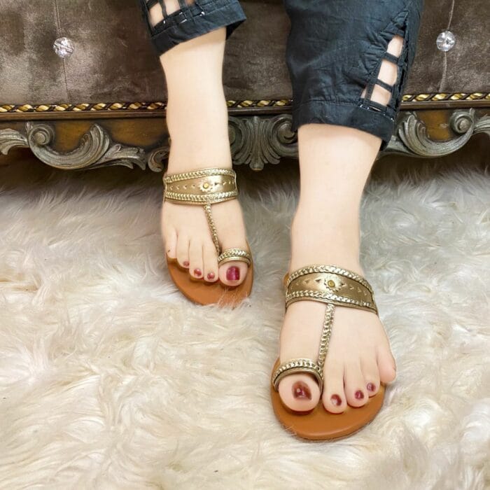 Gold Kolapuri For Her -3281 - Image 3