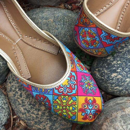 D_P_2 Colorburst Digital Printed Khussa - Image 1