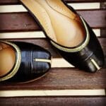 Plain leather khussa