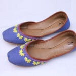 Denim Embroidered Khussa