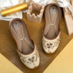 Gold embroidered khussa