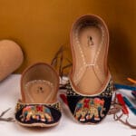 Jet Black Elephant Khussa SE-16