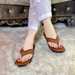 Comfort Slippers In Brown-3241 - Image 2