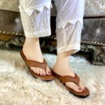 Comfort Slippers In Brown-3241 - Image 3