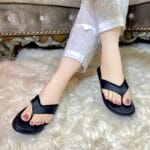 Comfort Slippers In Black-3241 - Image 3