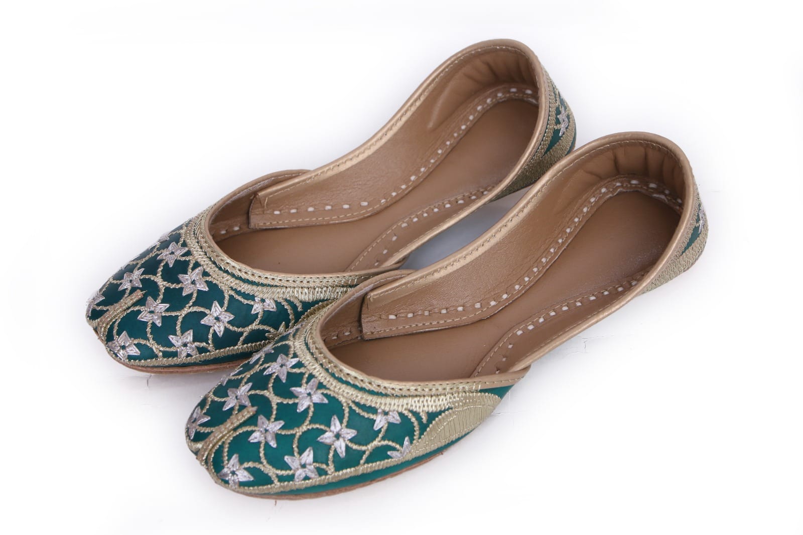 Green Tilla Charm Khussa For Her Green Tilla Charm Khussa For Her