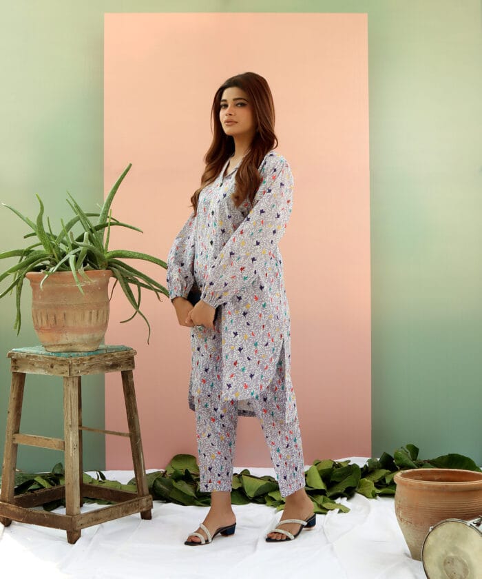 Radiant Birds -Stitched 2 Pcs Suit - Image 2