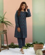 Ready to Wear 2 Pcs Printed Cambric Suit with Peacock Design(Sold Out) - Image 3