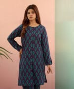 Ready to Wear 2 Pcs Printed Cambric Suit with Peacock Design