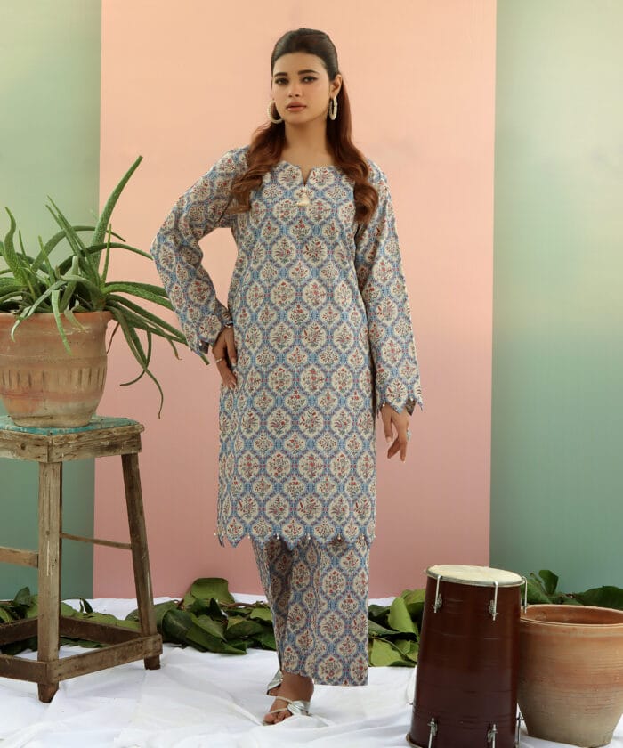 Petal Perfection -Stitched 2 Pcs Suit - Image 3