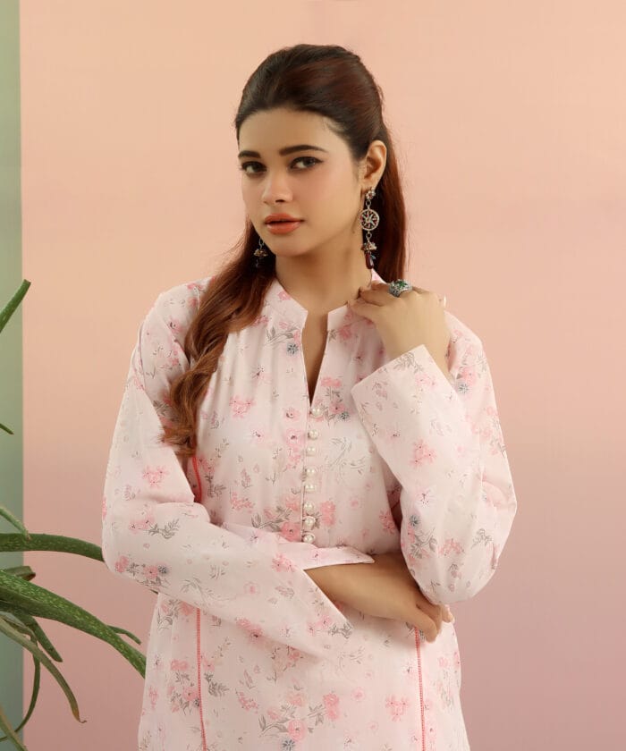 Pink Blossom  -Stitched 2 Pcs Suit(Sold Out) - Image 2