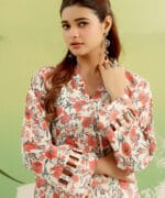 Cream Blush-Stitched 2 Pcs Suit(Sold Out)