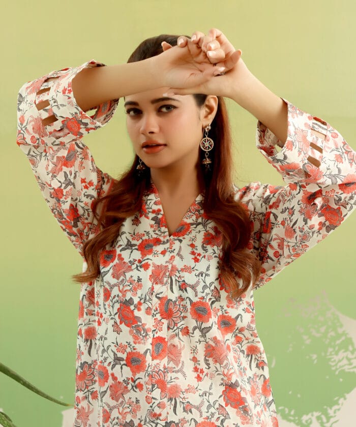 Cream Blush-Stitched 2 Pcs Suit(Sold Out) - Image 5