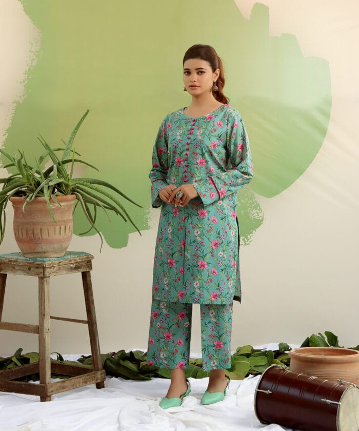 Floral Garden-Stitched 2 Pcs Suit(Sold Out) - Image 4