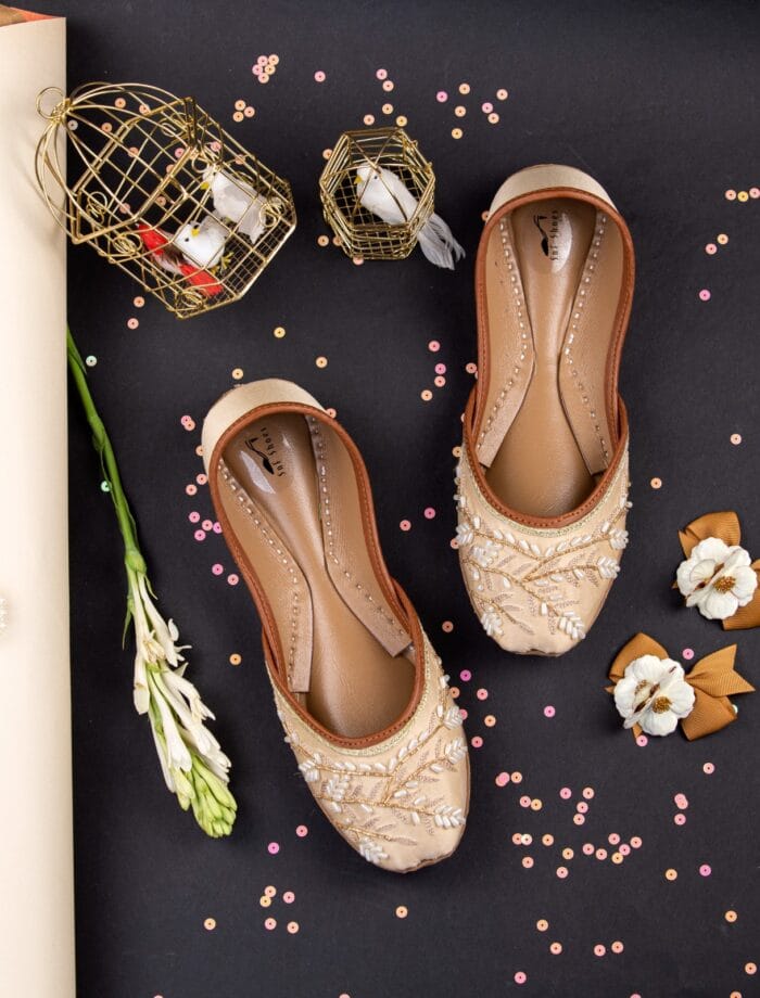 Golden Serenity Embellished Khussa - 2249 - Image 2