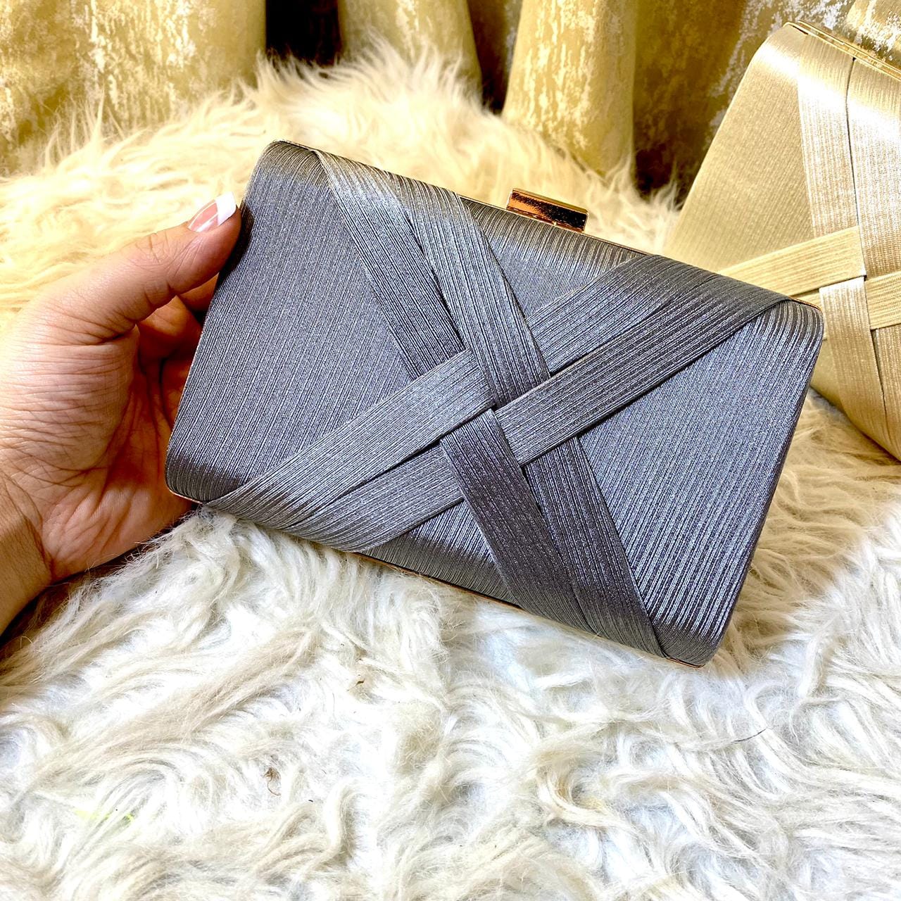 WhatsApp Image 2023-12-10 at 8.34.18 PM Clutch For Her CL-68 Grey - Image 1