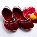 Beautiful Maroon Net Khussa - 2368 - Image 3