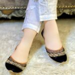 Black Net Khussa by SNF