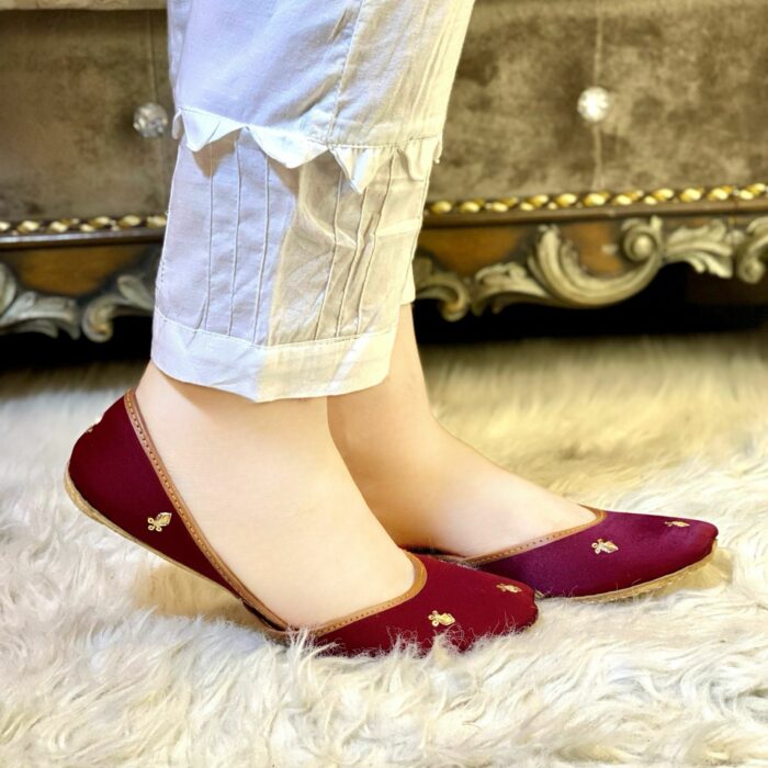 Casual Khussa In Maroon-2383 - Image 3