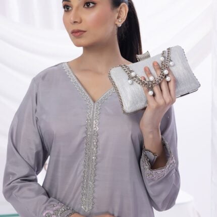 Lilac Embellished 2 PC Dress