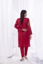 Maroon hand work 2 pc dress