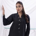 Black 2 Pcs Stitched Dress