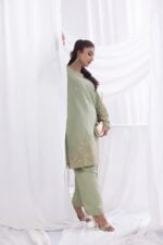 Fern Green Embroidered Dress