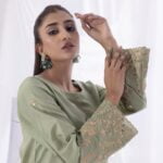 Fern Green Embroidered Dress