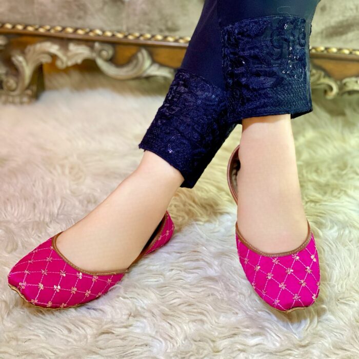 Pink khussa With Golden Stars-2001 - Image 3